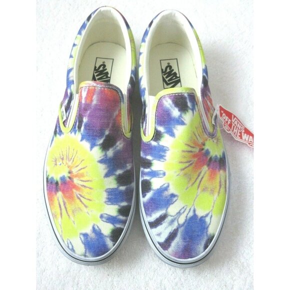 COPY - Vans Women's Classic Slip On Washed Tie Dye True White Canvas Shoes NWT … - Picture 3 of 5